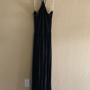 Maxi, open back cotton dress
